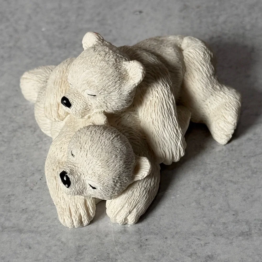 Alaska Polar Pals Jack Jill Polar Bear Resin Figurine Sculpture Twin Cubs Bears - Picture 9 of 15